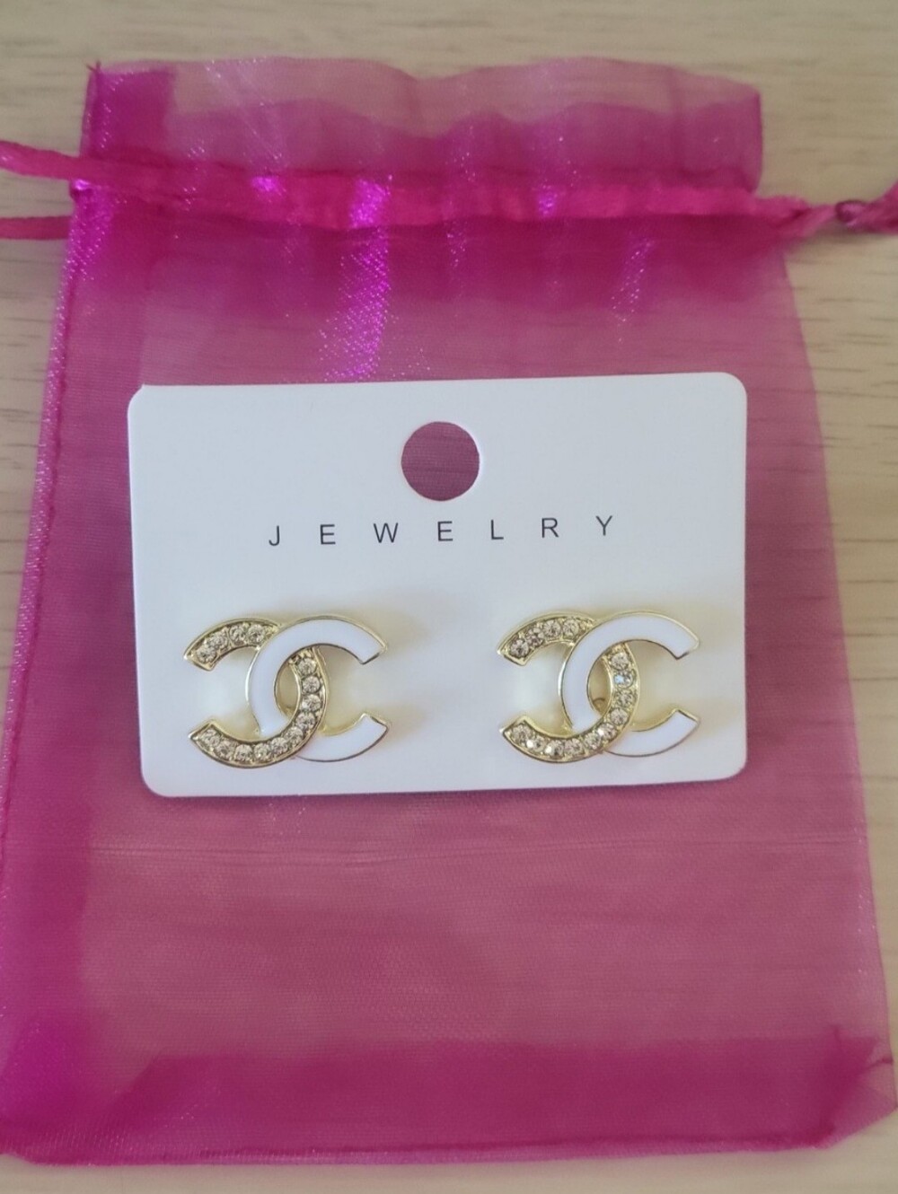 Gold-Tone Crystal Interlocking